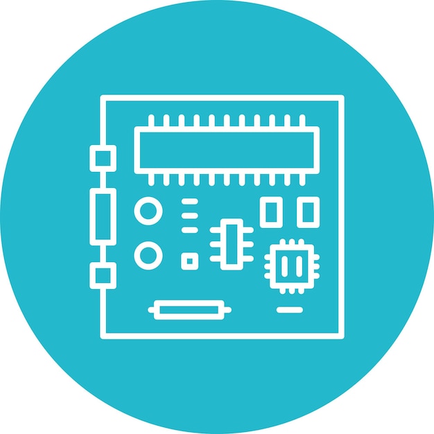 motherboard icon vector image can be used for computer and hardware