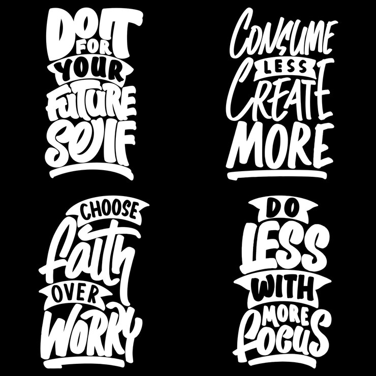 Vector motivational typography quote bundle for tshirt mug poster or other merchandise
