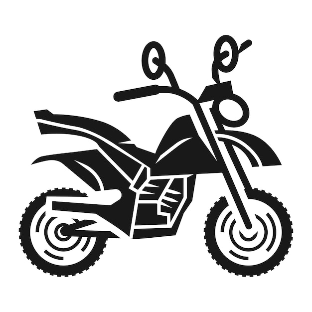 Motocross bike icon Simple illustration of motocross bike vector icon for web design isolated on white background