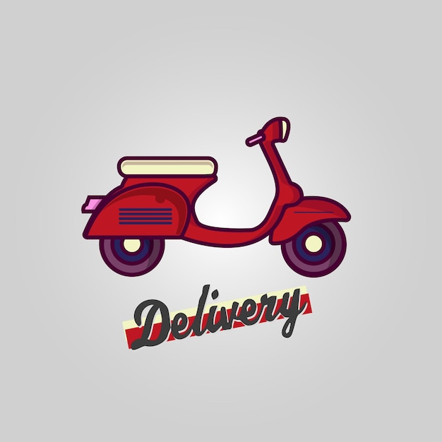 Motorcycle Delivery Art vector