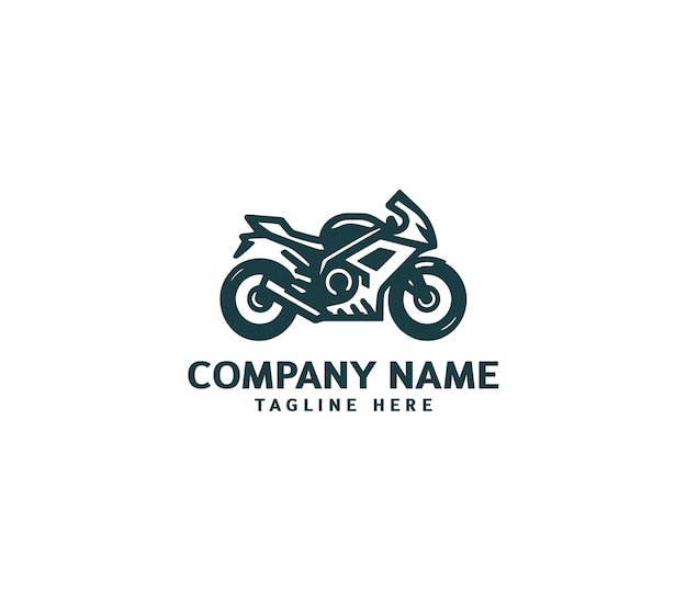 Motorcycle logo vector design Motorcycle logo concept Speed bike racer on the sport motorcycle