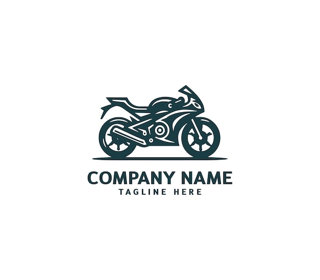 Motorcycle logo vector design Motorcycle logo concept Speed bike racer on the sport motorcycle