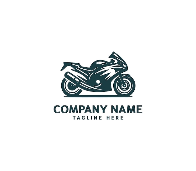 Motorcycle logo vector design Motorcycle logo concept Speed bike racer on the sport motorcycle