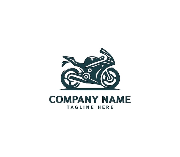 Motorcycle logo vector design Motorcycle logo concept Speed bike racer on the sport motorcycle