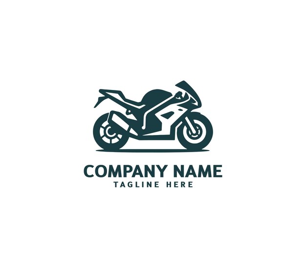 Motorcycle logo vector design Motorcycle logo concept Speed bike racer on the sport motorcycle