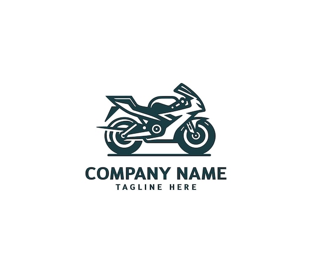 Motorcycle logo vector design Motorcycle logo concept Speed bike racer on the sport motorcycle