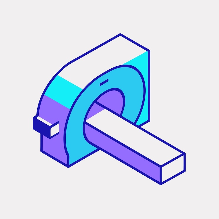 Vector mri machine ct scan isometric vector icon illustration on a isolated white background 6