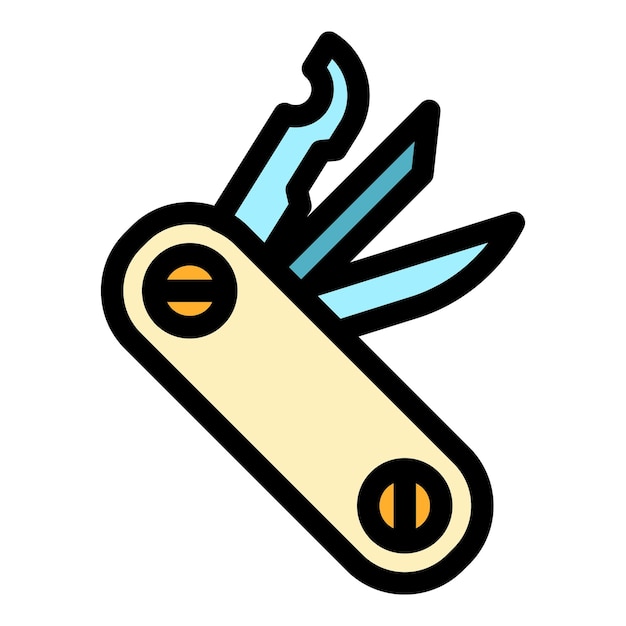 Multitool purpose icon Outline Multitool purpose vector icon color flat isolated