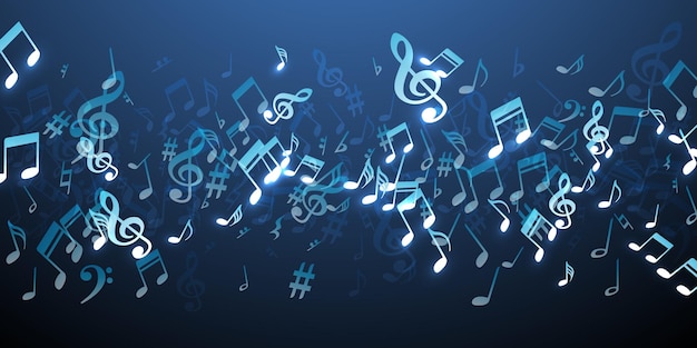 music note icons vector illustration symphony