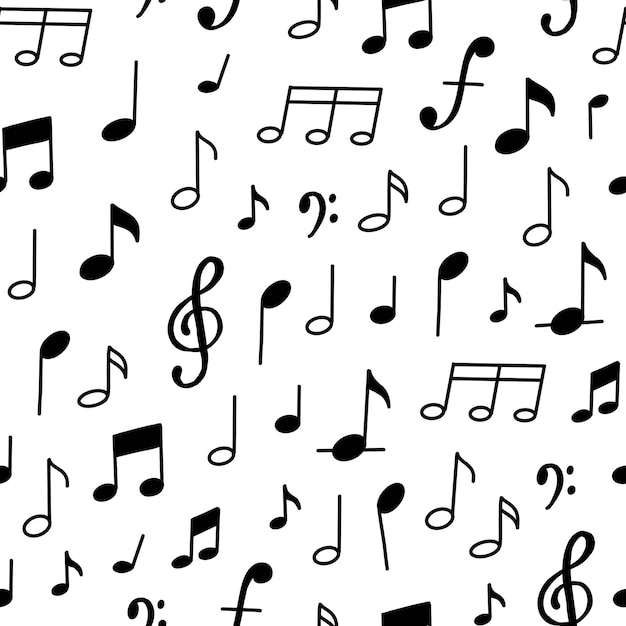 Music notes seamless pattern for wallpaper stationery textile prints packaging backgrounds