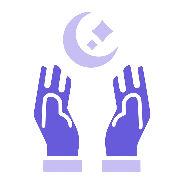 Vector muslim dua icon