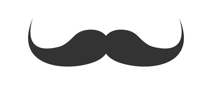 Mustache icon Barber illustration symbol hair face vector