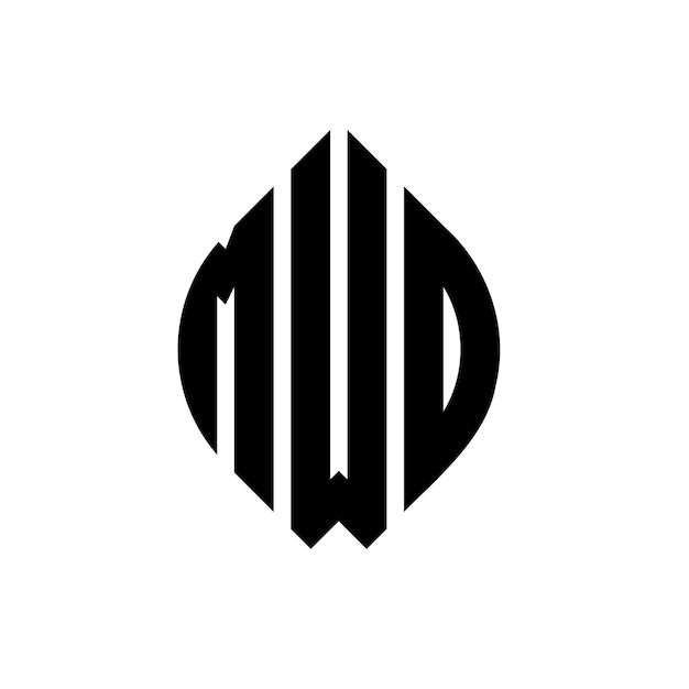 mwo circle letter logo design with circle and ellipse shape mwo ellipse letters with typographic style the three initials form a circle logo mwo circle emblem abstract monogram letter mark vector