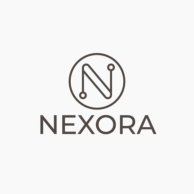 N letter Tech Logo Design