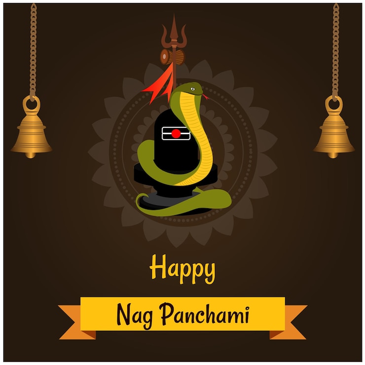 Vector naag panchami hindu festival vector illustration