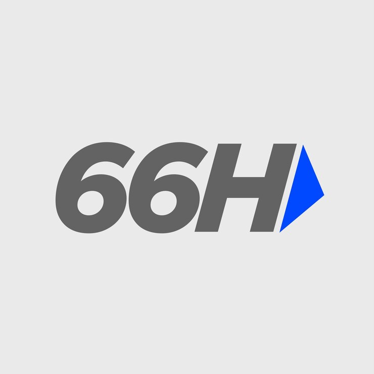 Vector nama perusahaan 66h vektor monogram dengan huruf inisial