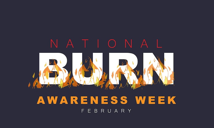 Vector national burn awareness week background banner card poster template vector illustration
