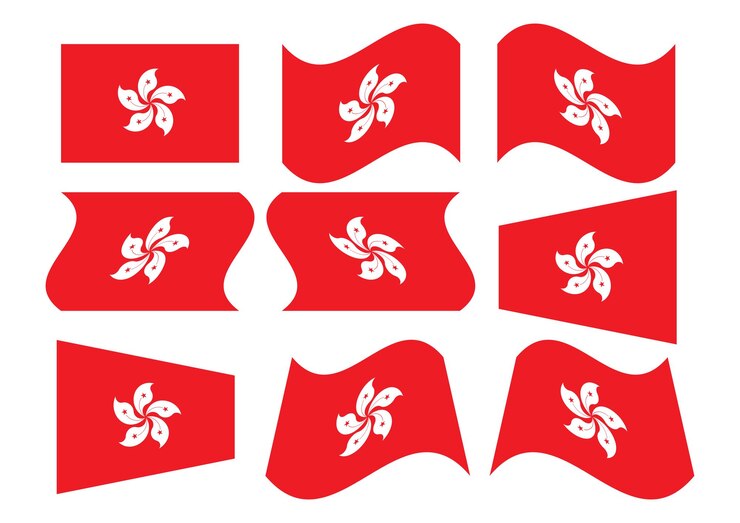 National flag Hongkong illustration design