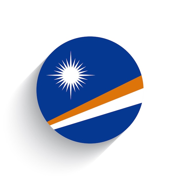National flag of Marshall Islands icon vector illustration isolated on white background