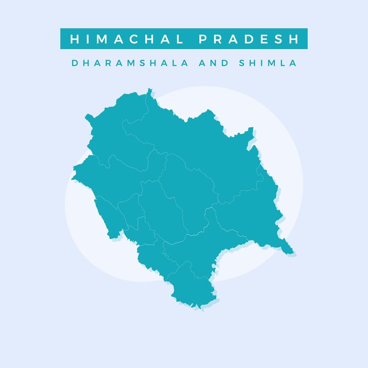 National map of Himachal Pradesh Himachal Pradesh map vector illustration