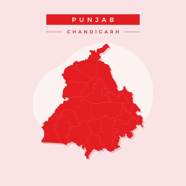 National map of Punjab Punjab map vector illustration vector of Punjab Map