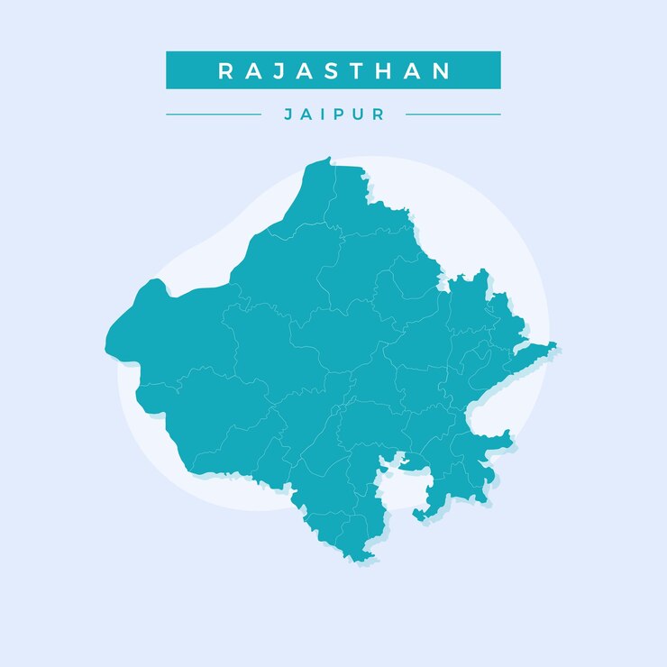 National map of Rajasthan Rajasthan map vector illustration vector of Rajasthan Map