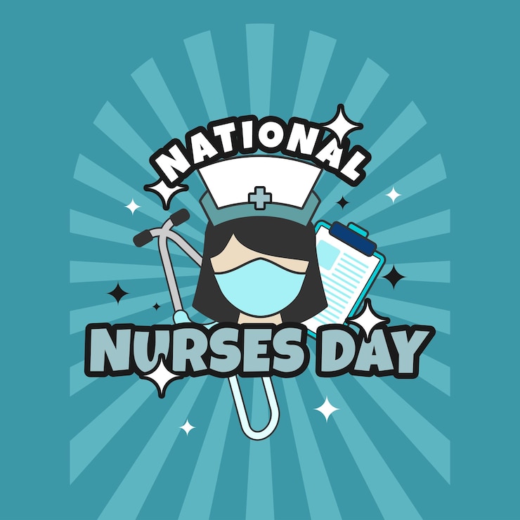 Vector national nurses day groovy vector design