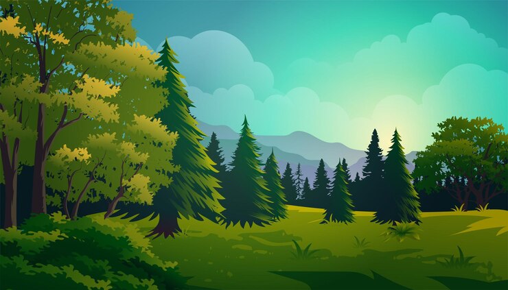 Natural daylight mountain dawn and deep valley in the background vector