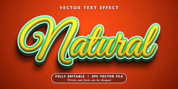natural text effect with editable text style