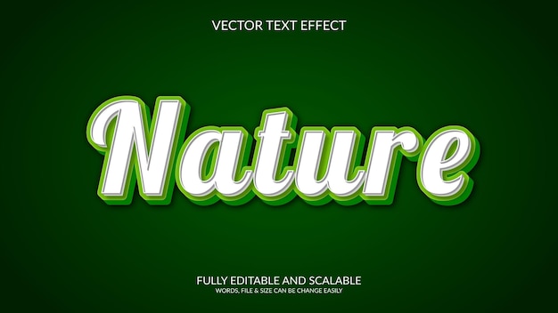 Nature 3D Fully Editable Vector EPS Text Effect Template