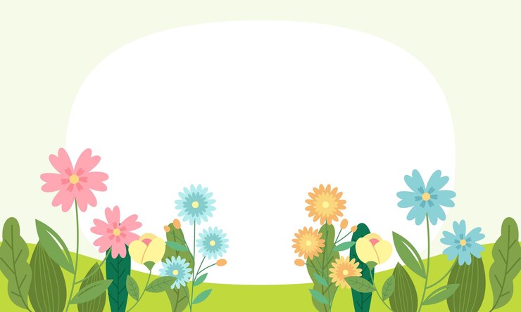 Nature Background with Flowers in Copy Space