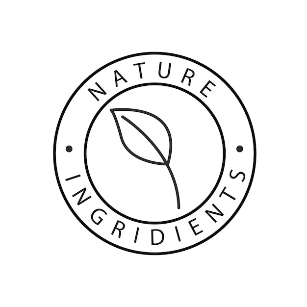 nature ingridients stamp icon logo vector element design template
