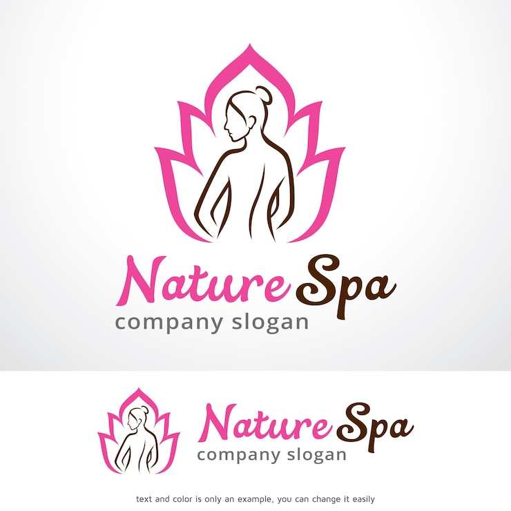 Vector nature spa logo template design vector emblem design concept creative symbol icon