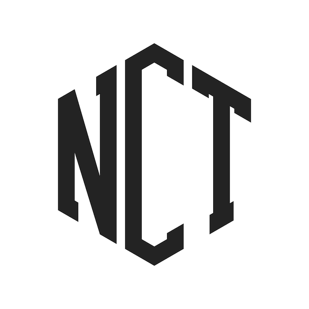 NCT Logo Design Initial Letter NCT Monogram Logo using Hexagon shape