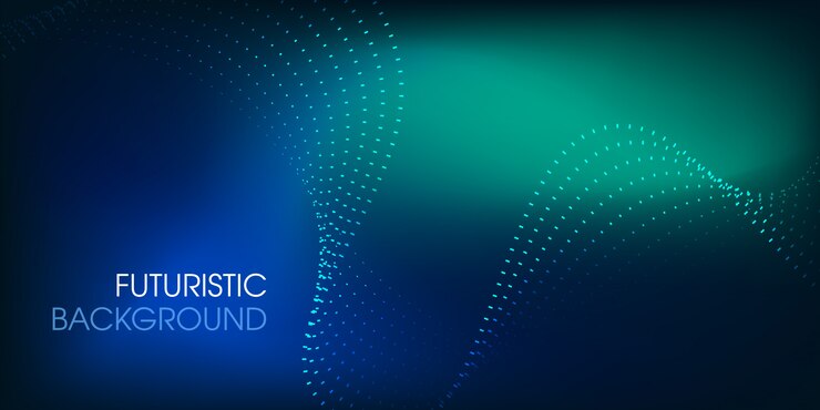Neon glowing techno line futuristic background