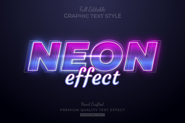 Neon Gradient Editable Premium Text Effect Font Style