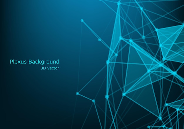 Network connection concept black background vector illustration Futuristic concept 3d landscape Big data digital background