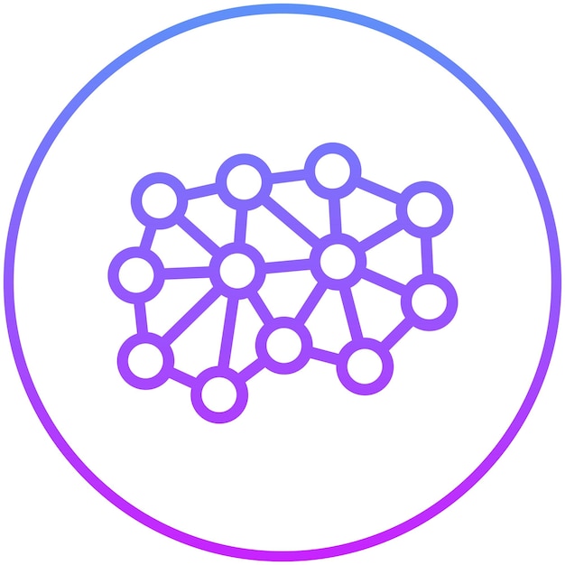 Neural Network vector icon illustration of Robotics iconset