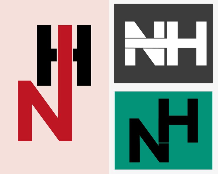 Vector new best nh creative initial latter logonh abstractnh latter vector designnh monogram logo design