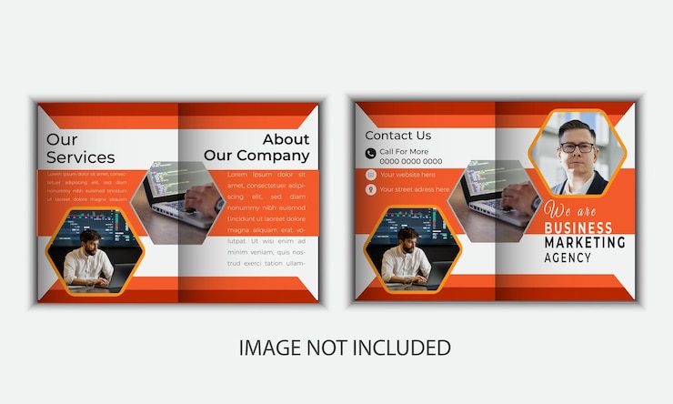 Vector new business bi fold brochure and company catalog design