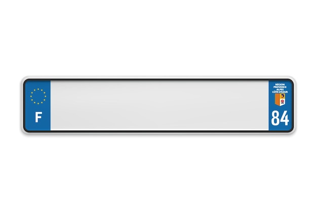 New Car number plate of France Vehicle registration license of french region
