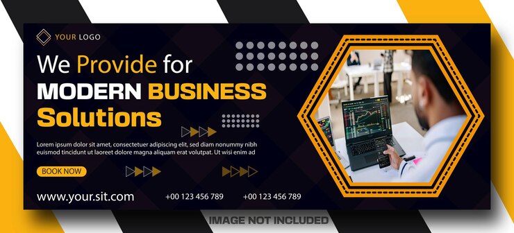 Vector new professional banner template design with image