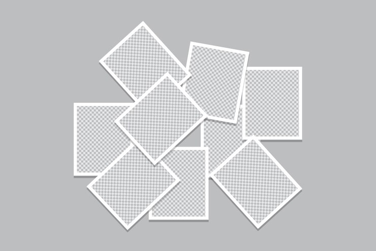 new template for a photo collage mockup