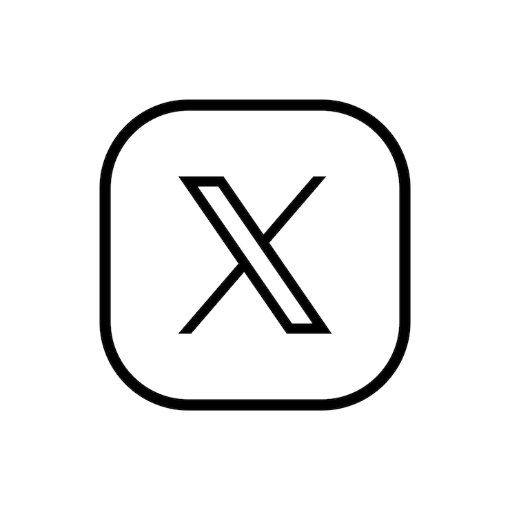 new twitter logo x on white background