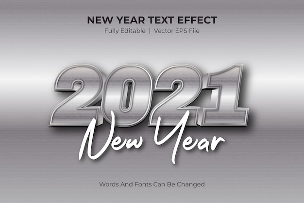 New Year 2021 Editable Text