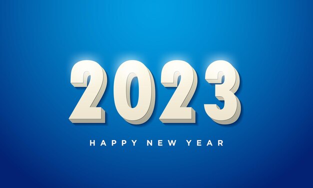 new year 2023 invitation card with classic numbers