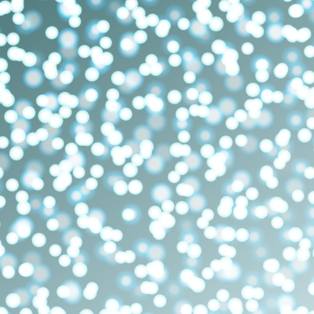 New Year and Christmas card with blurred lights Vector illustration