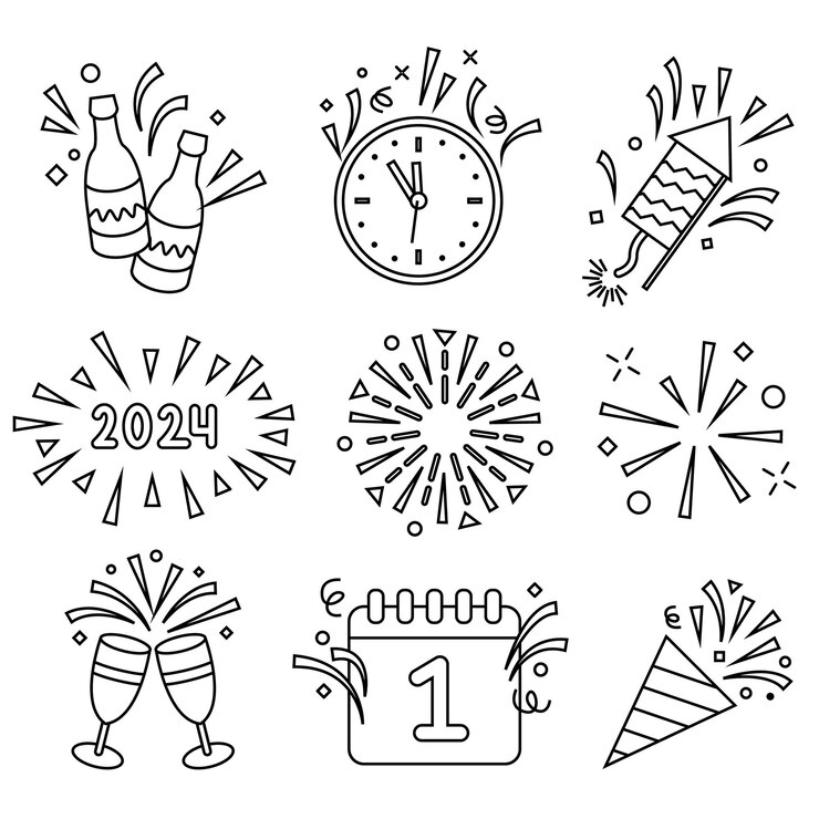 New Year Party Lineal Pack