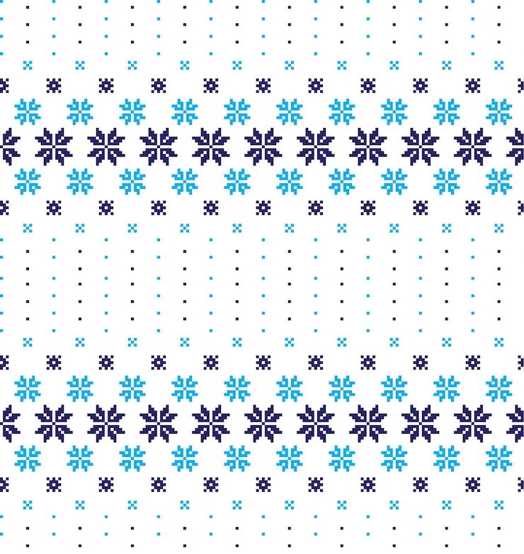 Vector new year's christmas pattern pixel