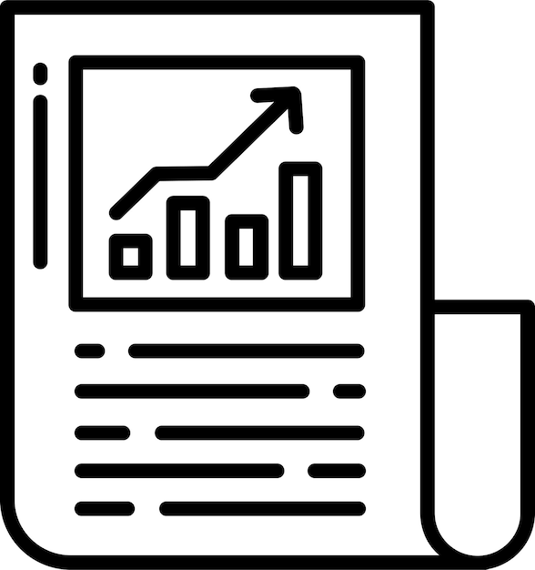 Newspaper outline vector illustration